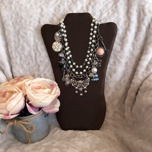 Beautiful plunder multi strand necklace
